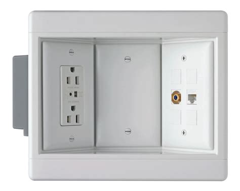 recessed electrical box for wall mount tv|recessed tv box new construction.